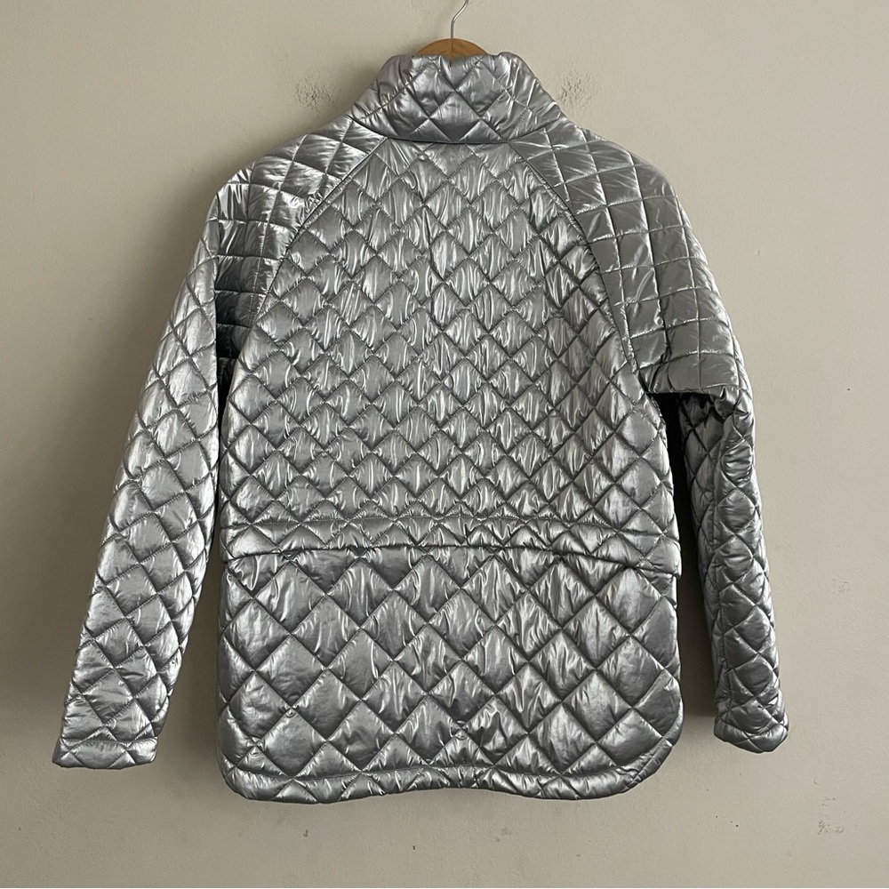 Athleta Whisper Featherless Metallic Quilted Jacket Size XS - Picture 3 of 7